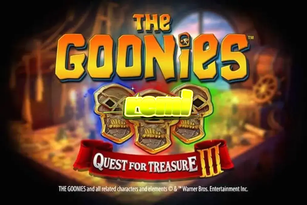 Tampilan visual slot The Goonies Quest for Treasure 3 dengan elemen petualangan bajak laut.